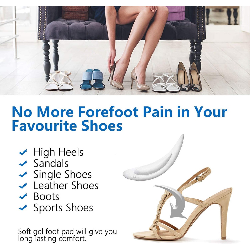 Miếng Lót Xương Bàn Chân Trong Suốt Giảm Đau Cho Nữ