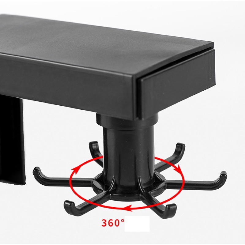 Móc treo đồ dùng nhà bếp 6 chấu đa năng xoay 360 độ dán tường không cần khoan đục ( tặng kèm móc dán )