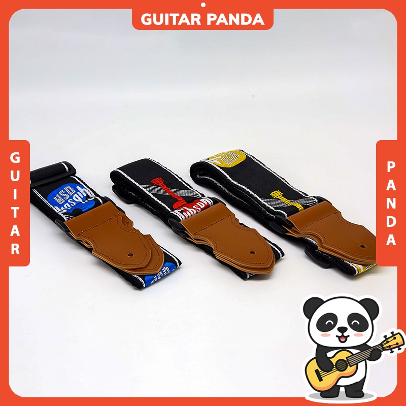 Dây Đeo Đàn Guitar Ghita Điện Bass Ukulele Gibson Guitar Panda