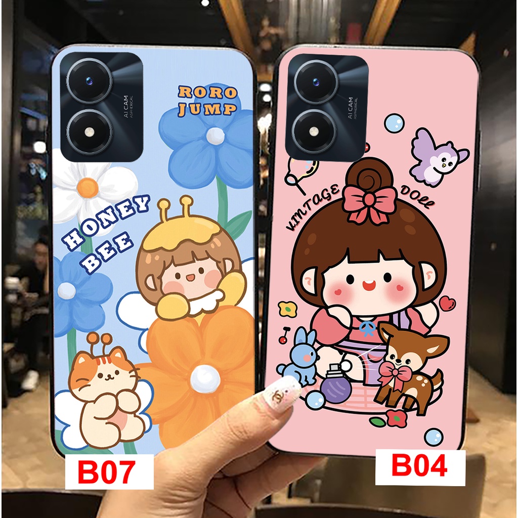 Ốp lưng Vivo Y02S - Vivo Y01 cô gái jump zozo siêu dễ thương cute