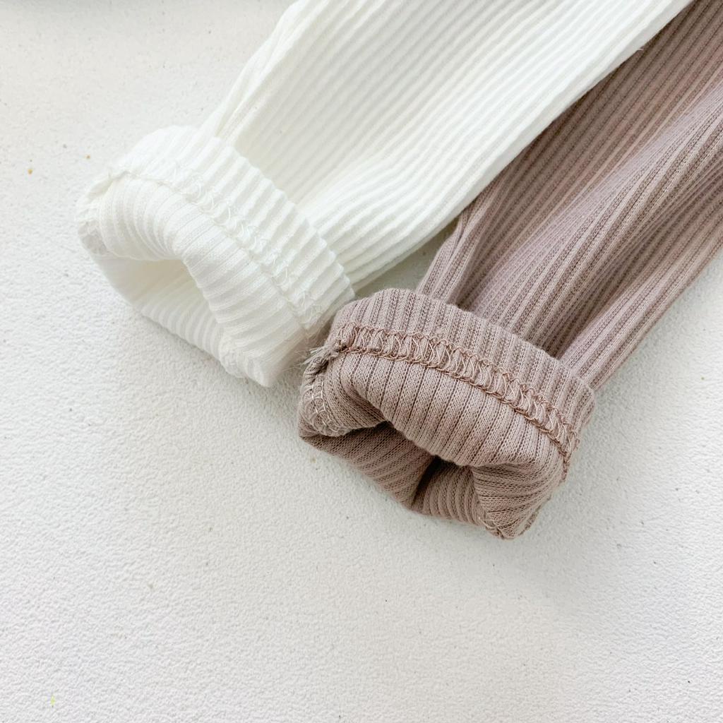 Quần dài màu trơn xinh xắn phong cách Hàn Quốc cho trẻ em