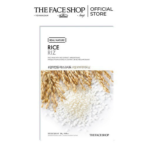 Combo 14 Miếng Mặt Nạ Giấy TheFaceShop Real Nature (Blueberry & Bamboo & Lemon & Rice) 14x20g | BigBuy360 - bigbuy360.vn