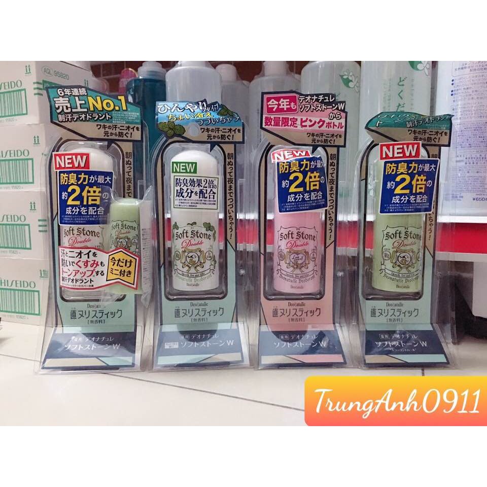 Lăn nách đá khoáng Soft Stone mẫu mới 2020 (trắng, xanh lá, xanh dương, hồng) | BigBuy360 - bigbuy360.vn