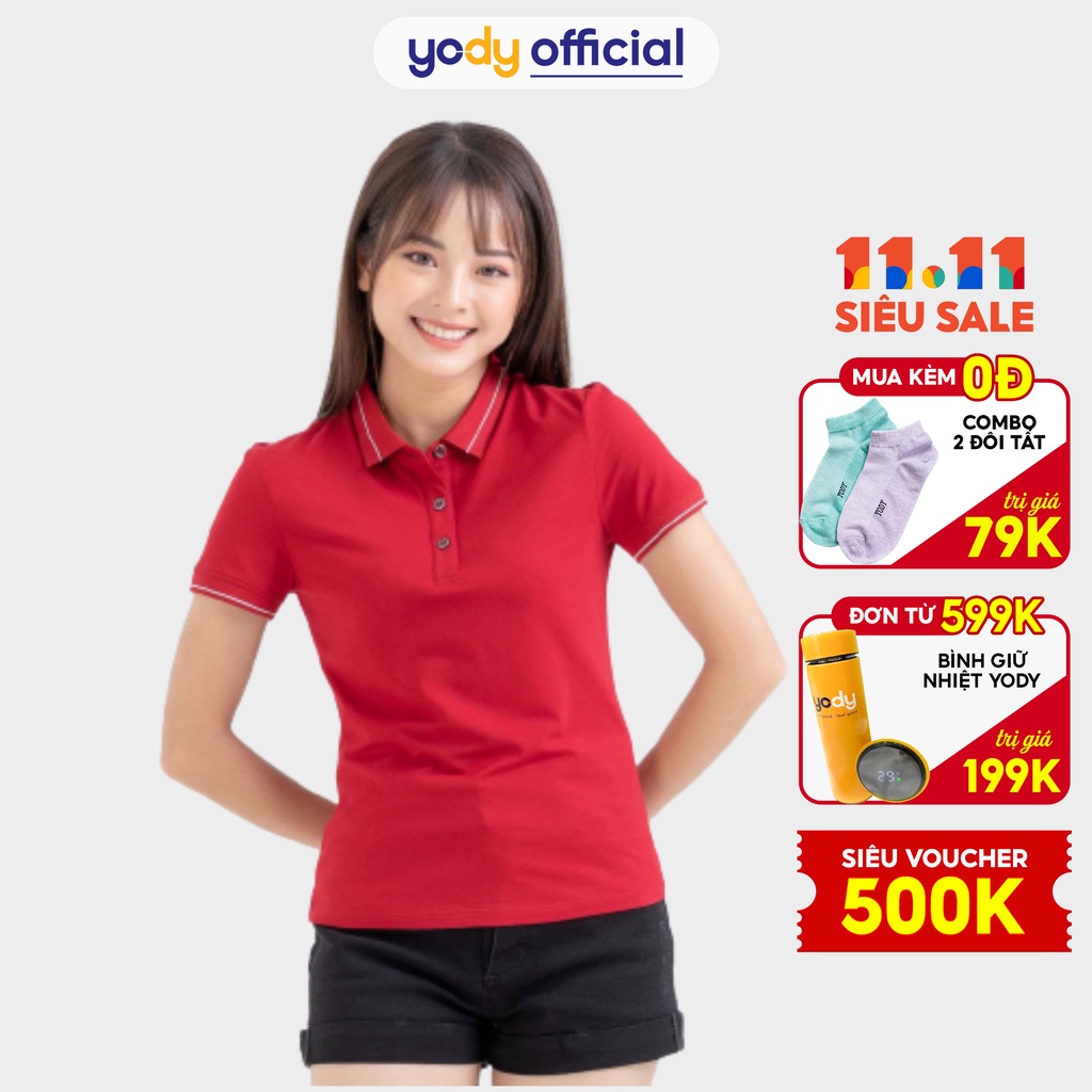 [Mã WABRYD1111 giảm 10% đơn 250K] Áo Polo Nữ Yody Cotton Pima Siêu Mát Siêu Nhẹ Thấm hút tốt - APN3010