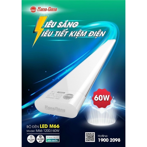 [CHÍNH HÃNG] Đèn LED bán Nguyệt Rạng Đông 60w M66 1200/60W 6500k