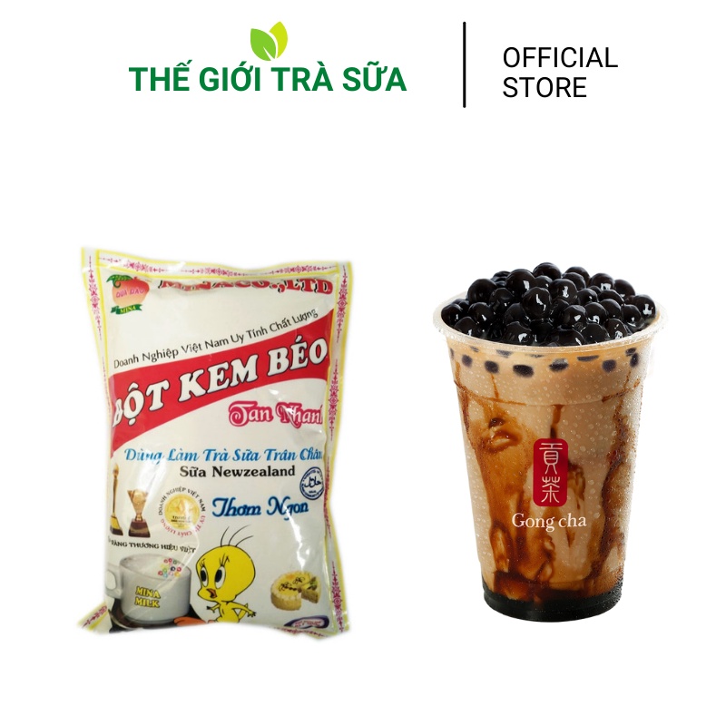 Bột sưa béo Mina gói   dùng pha trà sữa làm nguyên liệu đồ uống thương hiệu Việt Nam