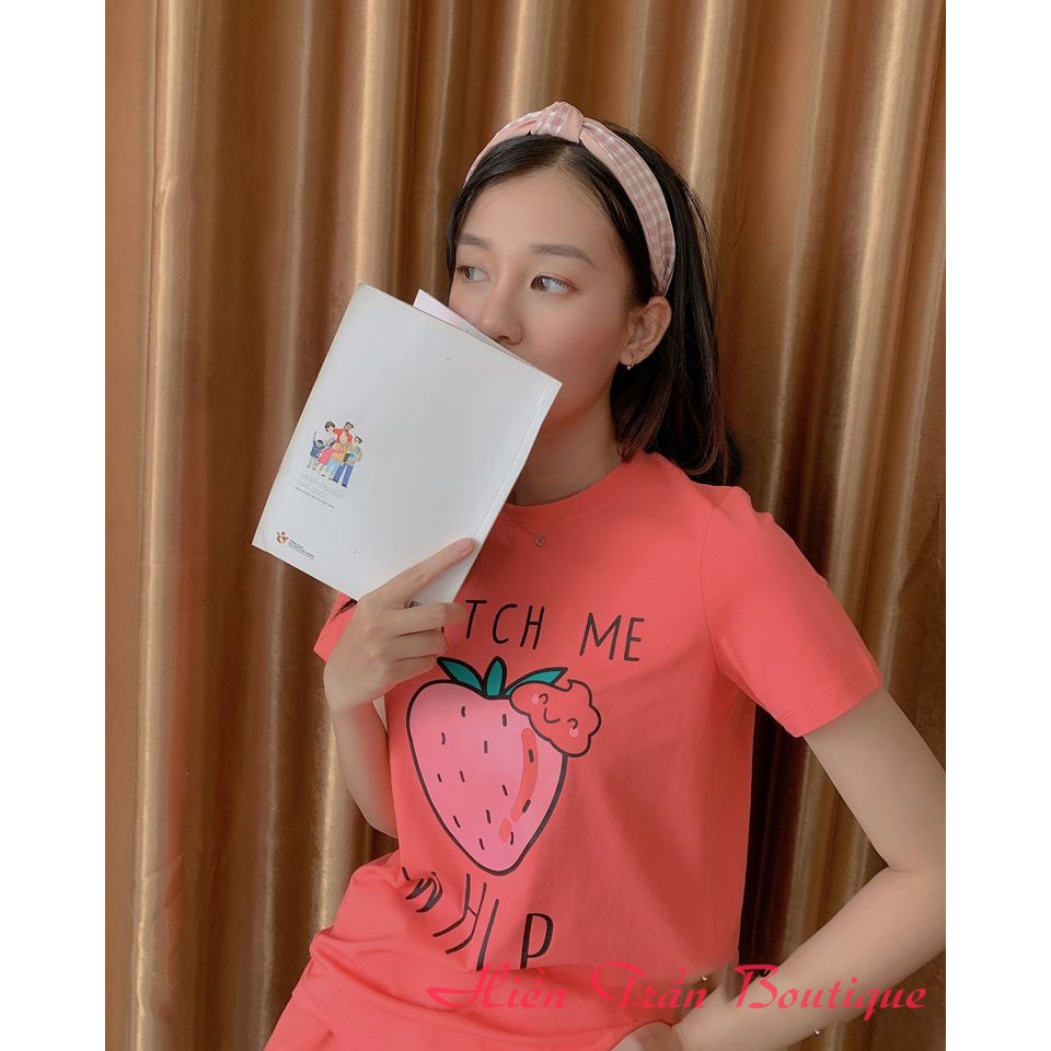 [100% Cotton] Bộ đồ dâu tây siêu mát, thấm mồ hôi cực tốt | BigBuy360 - bigbuy360.vn