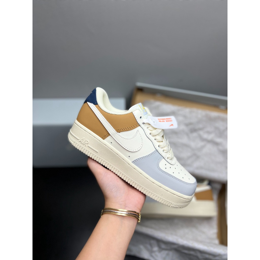 Giày thể thao sneaker af1 nâu kem sữa af1 màu mới bản cao cấp ảnh thật tự chụp +freeship