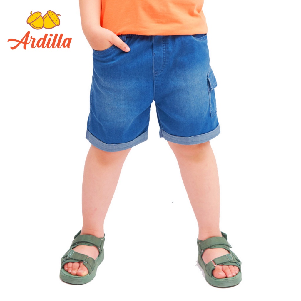 Quần Short Jeans Bé Trai ARDILLA Phong Cách Năng Động, Chất Vải Mềm Mại, Thoải Mái Cho Bé 2-8 Tuổi KB1604