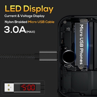 Dây Cáp Sạc 1m (3.28Ft) Micro-Usb Có Đèn Led