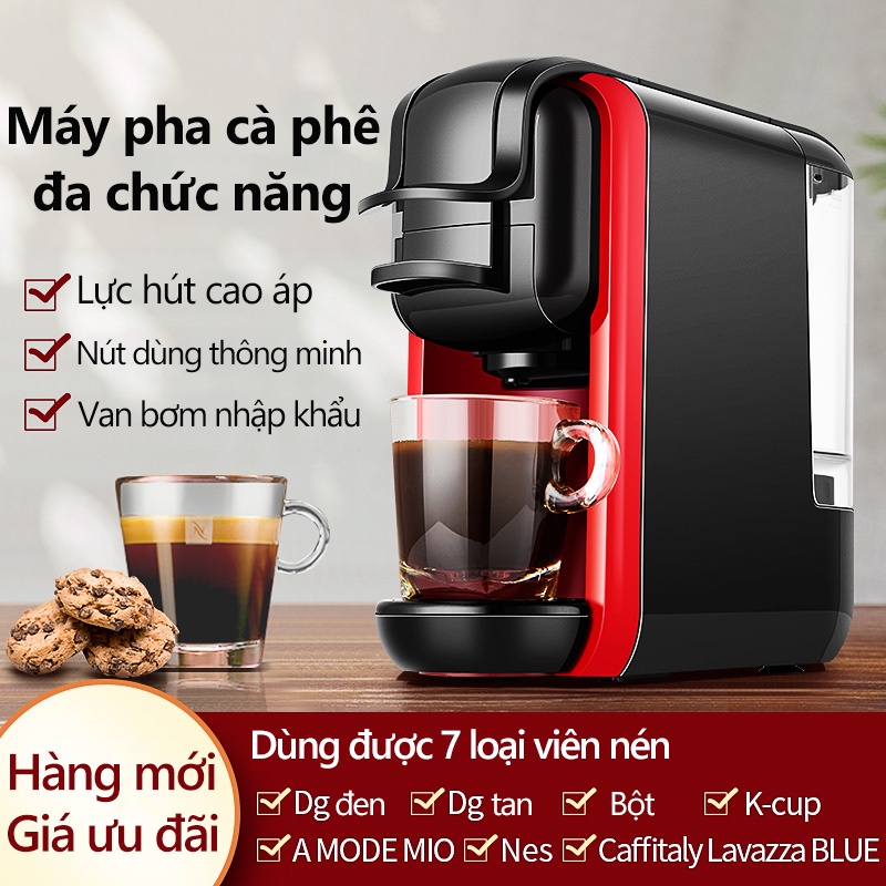 Máy pha cà phê đa năng máy pha coffee dùng được với bột viên nén nespresso DG Nestle gia dụng pha nhanh cà phê buổi sáng
