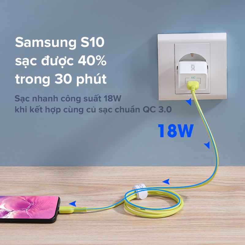 [Bảo Hành 12 Tháng] Cáp Sạc Nhanh Lightning/Type C/ Micro ACOME AEL AEC AEM Tương Thích Với Các Thiết Bị IOS/Android