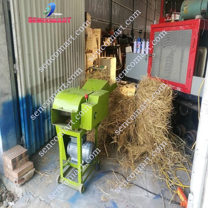 Khung máy băm rơm băm cây mía không motor