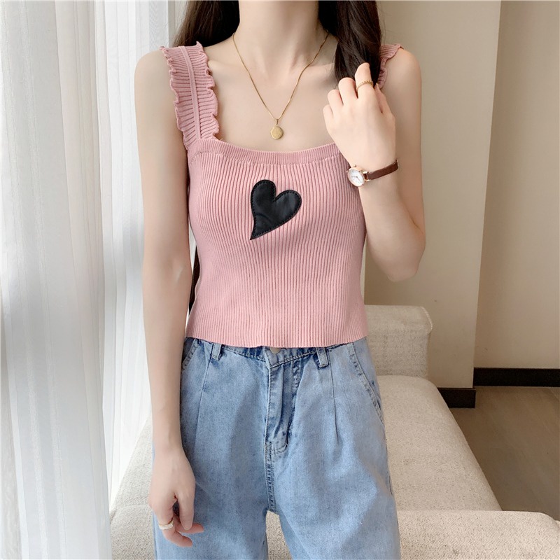 Áo hai dây dệt kim ZHELIHANGFEI thiết kế thời trang/ nấm