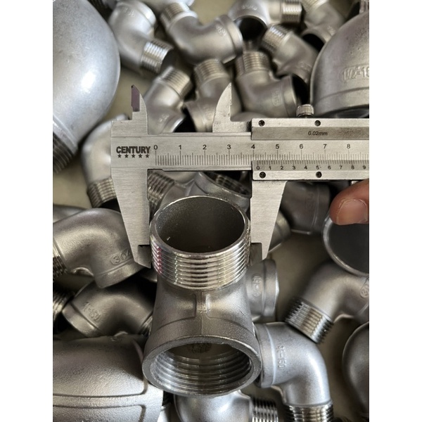 Co điếu inox 304 co ren trong ren ngoài 21 27 34 42 49 60