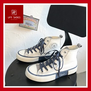 [LOẠI ĐẸP- ĐẾ KẾP] Giày cổ cao nữ ulzzang phong cách JAKI đế bằng họa tiết chữ kí đơn giản trẻ trung năng động mới đẹp