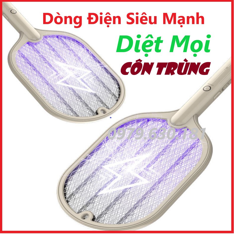 Vợt Muỗi +Đèn Bắt Muỗi HAKAIO [ 2 IN 1 ] - Pin sạc cao cấp 1200 mah - 1 đổi 1