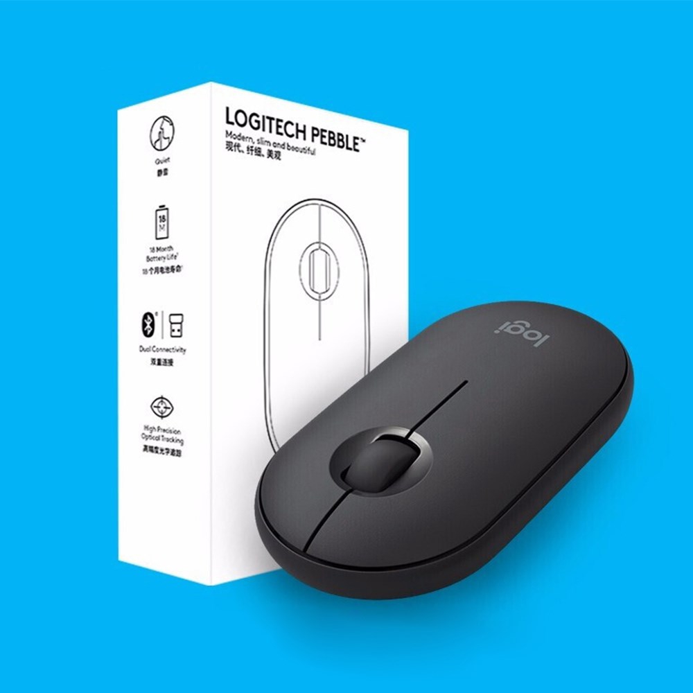 Logitech PEBBLE Silent Bluetooth Wireless Mouse Thin Light Portable Modern Mouse