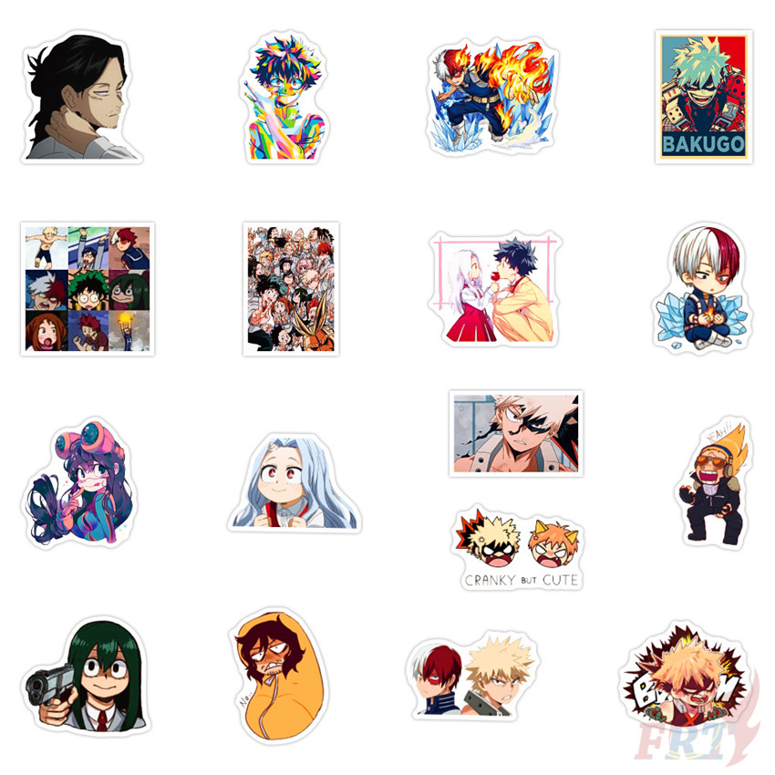 Set 100 Miếng Dán Trang Trí In Hình Nhân Vật Trong Phim Học Viện Anh Hùng