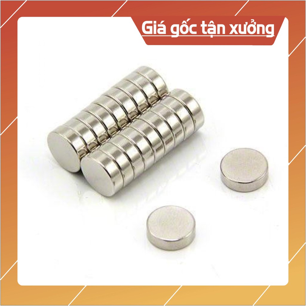 [Xả Kho] Nam châm viên 12x5mm, loại nam châm trắng đất hiếm lực hút mạnh