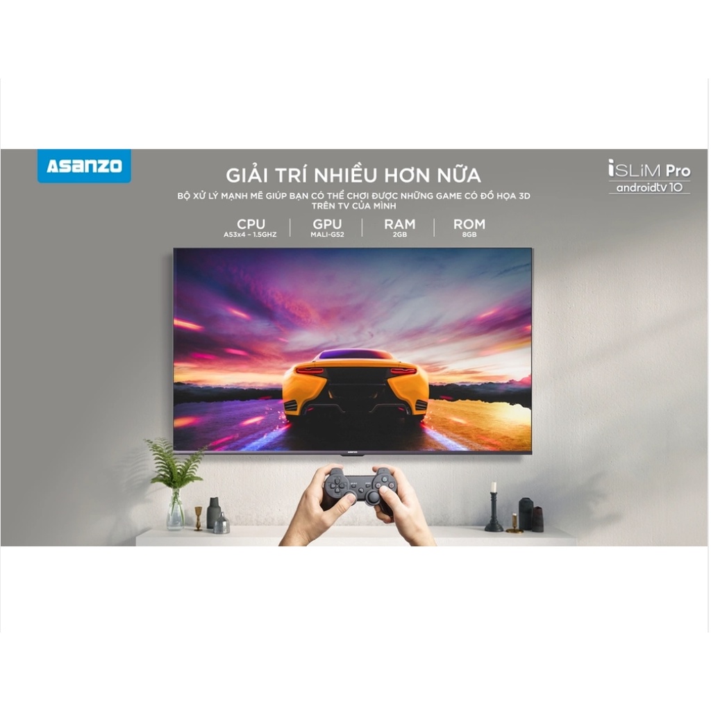 [Mã ELHAMS5 giảm 6% đơn 300K] Smart tivi Asanzo LED 4K 55 inch 55U71