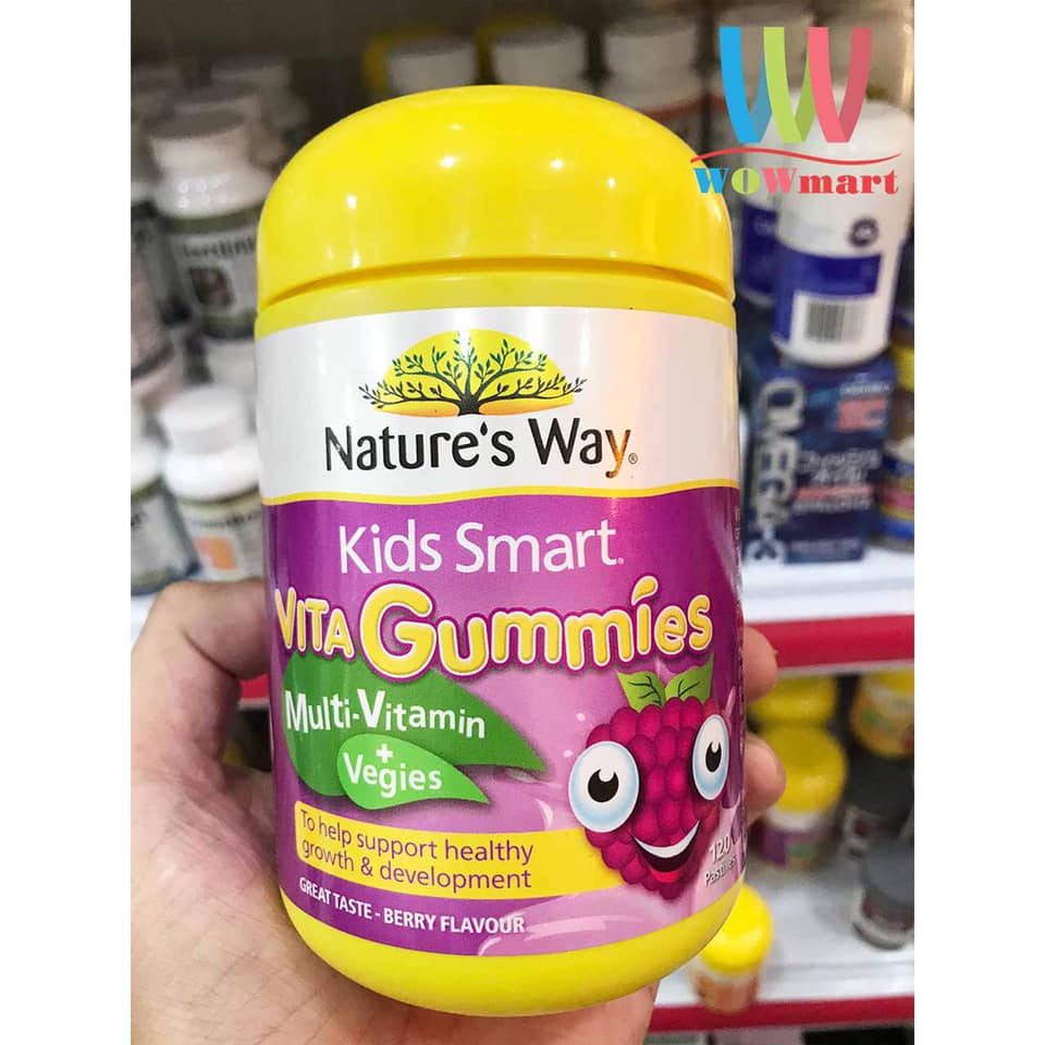 Kẹo dẻo bổ sung Vitamin rau củ cho bé Nature's way Gummies Multivitamin + Vegies - 60 viên