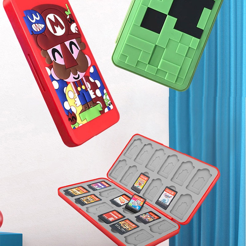 Hộp đựng thẻ chơi game Nintendo Switch bằng silicone hít nam châm