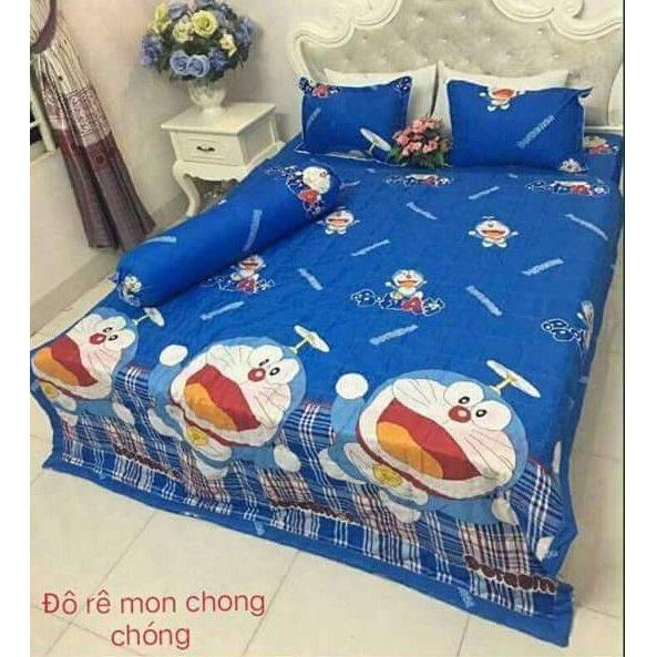 Bộ chăn ra poly 5 món cotton poly nhiều mẫu đẹp hot trend