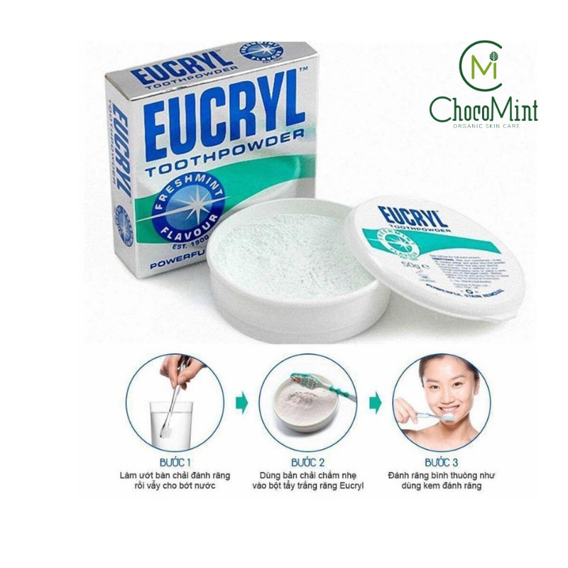 Bột Tẩy Trắng Răng Eucryl Powerful Stain Removal Toothpowder 50g