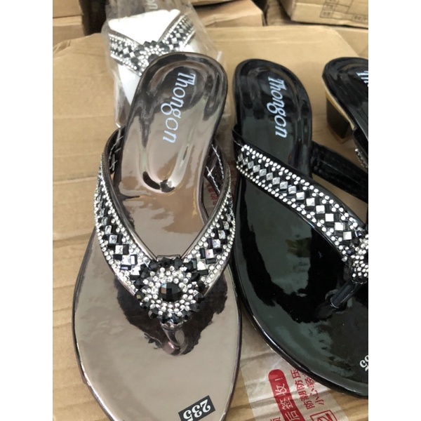 Dép kẹp gót 4-5p, quai đính đá rất đẹp, có size từ 36-39