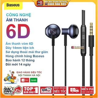 Tai Nghe Nhét Tai Baseus H19 Âm Thanh Nổi 6D Và Mic Cho Điện Thoại Có Dây 3.5mm