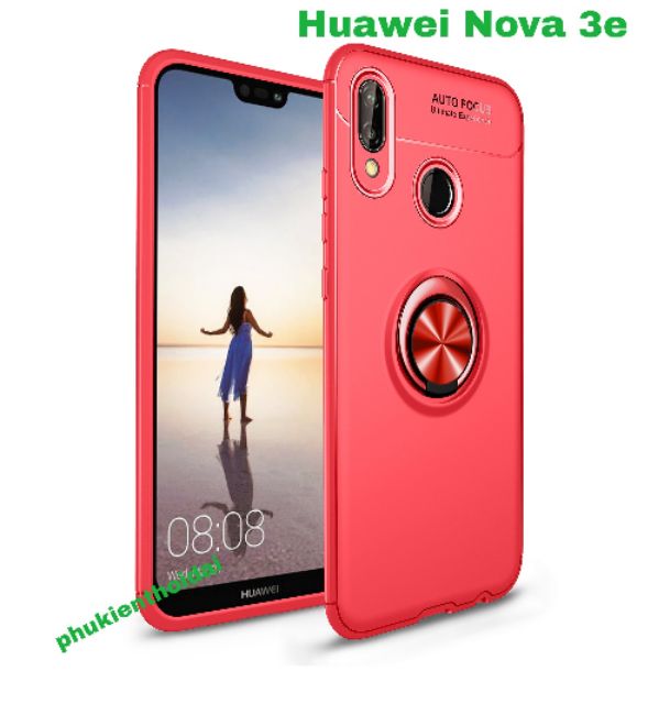 Huawei Nova 3e FREESHIP Từ 50k ốp lưng chống sốc giá đỡ hiệu AUTO FOCUS kiêm nhẫn Ver 2 kiêm nhẫn ô tô