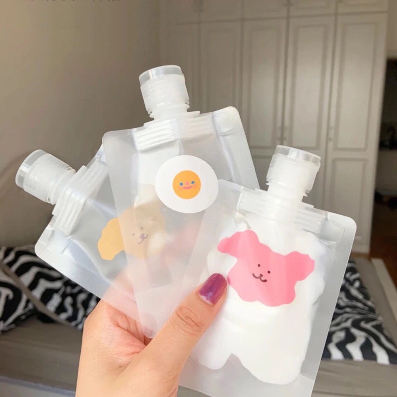 Set 3 Chai Rỗng Mini Trong Suốt 30/50/100ml Dùng Đựng Mỹ Phẩm Du Lịch Tiện Dụng