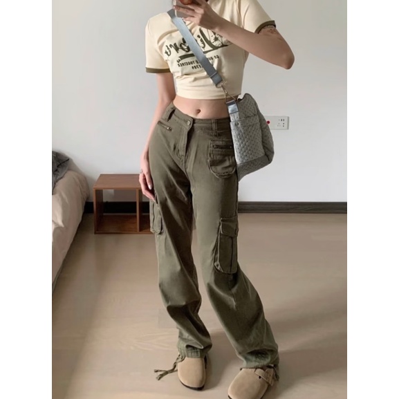 Quần Dài Lưng Cao Dáng Rộng Phong Cách Âu Mỹ Thời Trang Cho Nam Và Nữ