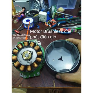 Điện gió DIY bằng Motor Brushless 3 pha 9.4w 24v