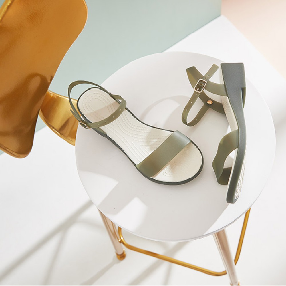 Dép quai hậu nữ đế thấp không thấm nước siêu êm