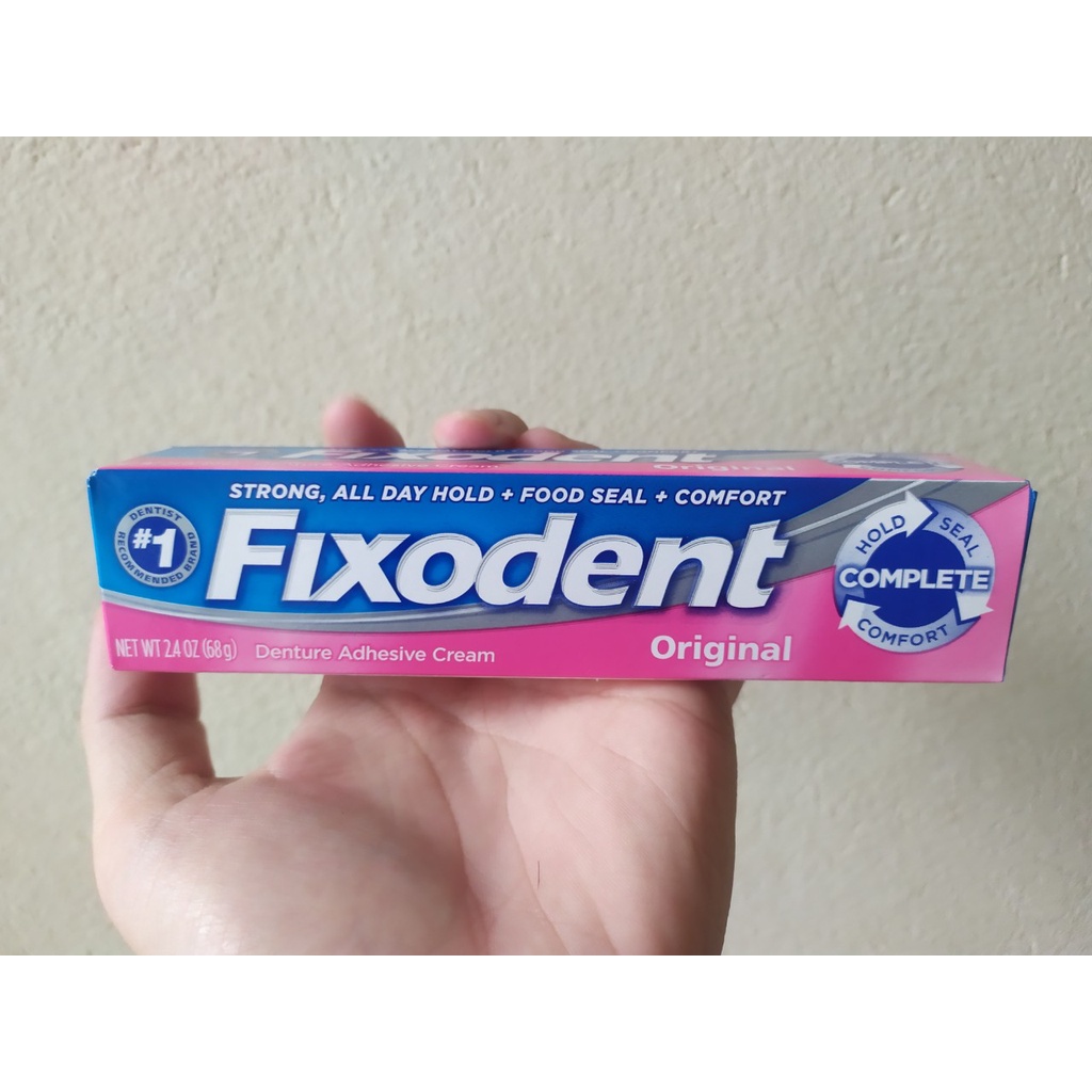 Keo dán hàm răng giả Fixodent 62g bền, sản xuất tại Made in USA.