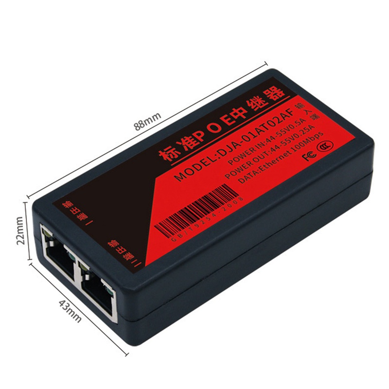 Dây Cáp Nối Dài 100Mbps 2 Cổng POE 802.3Af Tiêu Chuẩn Cho Camera NVR IP AP IP Và Phạm Vi 100M