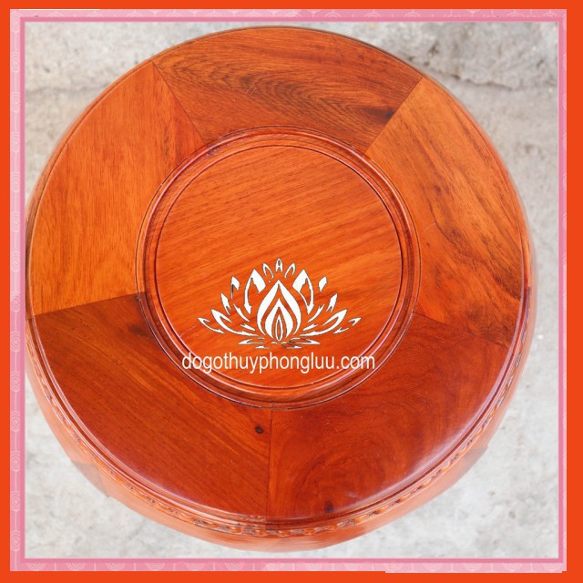 GIÁ GỐC  Đôn trống gỗ hương,Kỷ tròn kiểu trống mặt 30cm cao 35cm,42cm