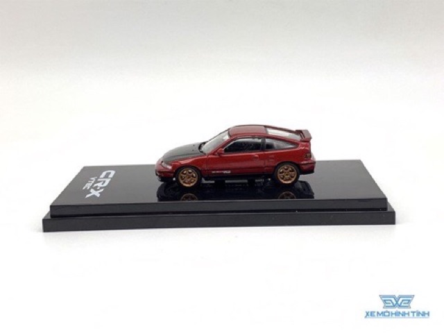 Xe Mô Hình Honda CR-X Sir (EF8) Customized Version Carbon Bonnet 1:64 Hobby ( Đỏ , Mâm Vàng )