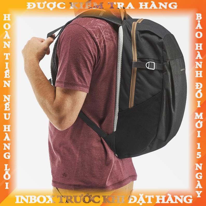 Balo thể thao leo núi, dã ngoại QUECHUA nh100 20 lít tiện dụng - đen trangoc