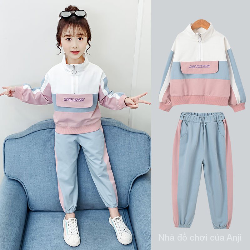 New Sports Suit Girls Spring And Autumn Children7 Two-Piece Children8Fashion Girls9