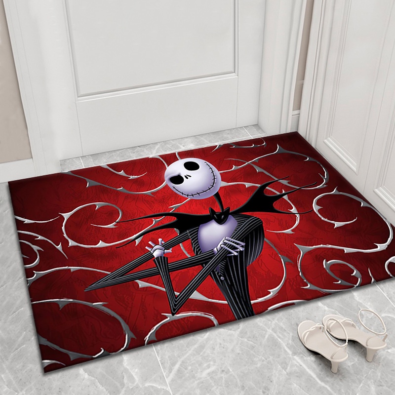 Thảm Sàn In Hình Mặt Chú Hề 3D Phong Cách Halloween 40 * 60CM