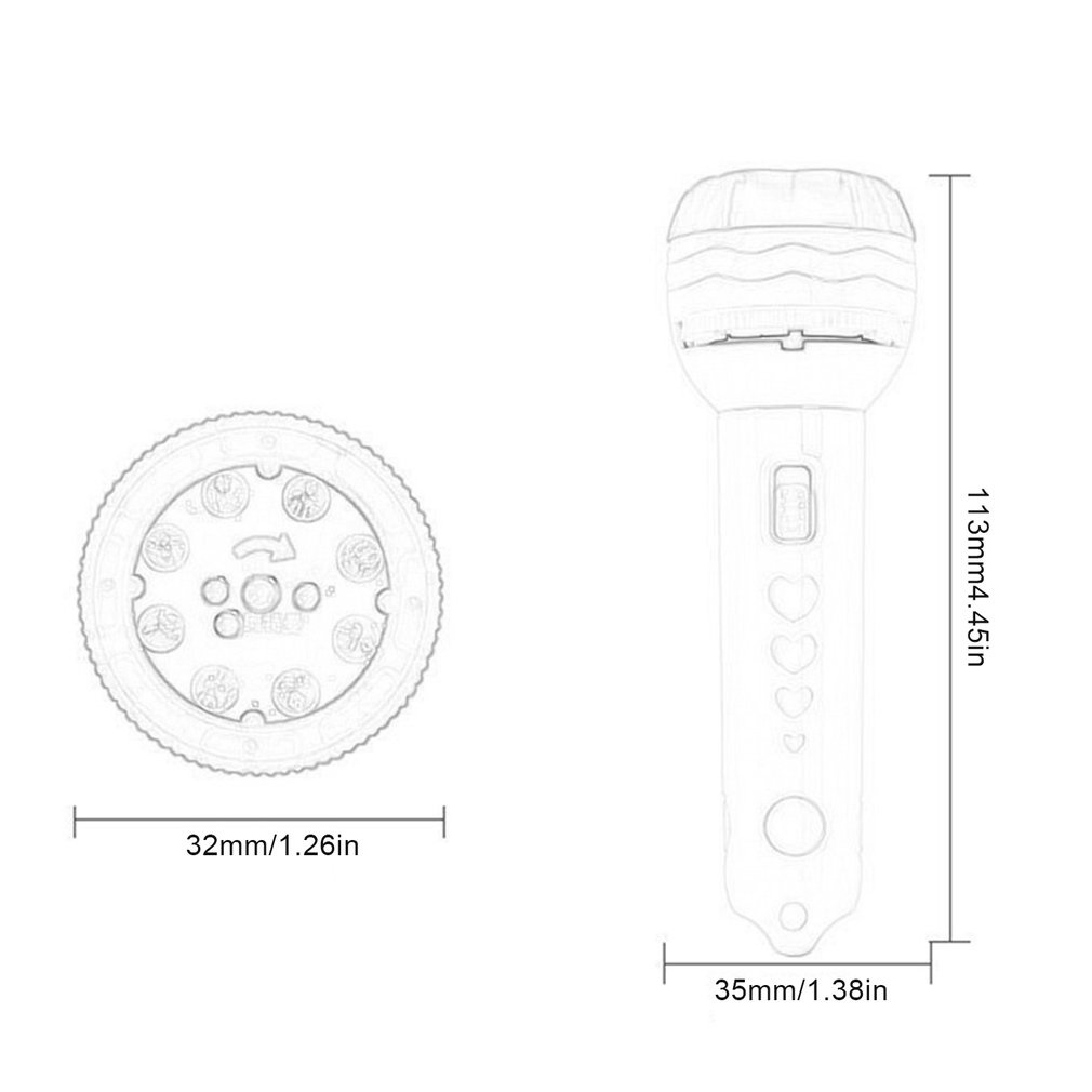 Đồ Chơi Đèn Pin Chiếu 24 Họa Tiết Cho Trẻ Em đáng yêu cho bé khám phá