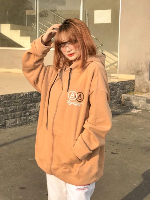 Áo Khoác Nỉ AngelLand In Sắc Nét ❤️ Áo Hoodie Zip Kéo Khoá Nỉ Bông Đẹp Như Ảnh | BigBuy360 - bigbuy360.vn