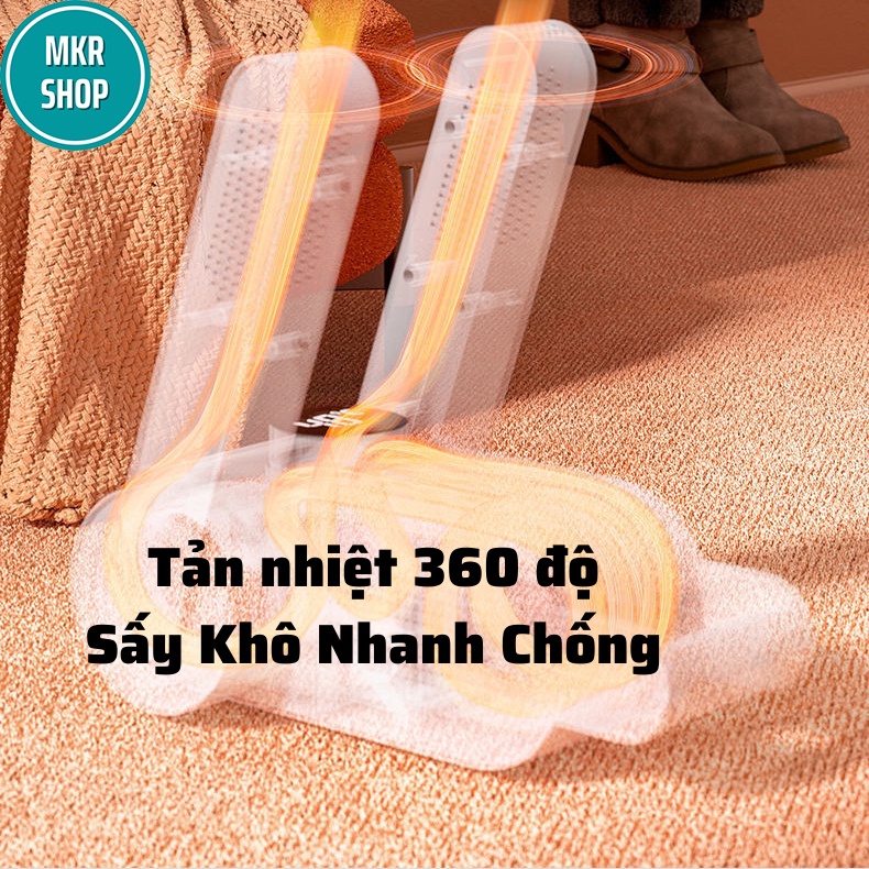 Máy Sấy Giày, Làm Khô, Khử Mùi, Khử 99% Vi Khuẩn Thông Minh bằng tia cực tím cao cấp