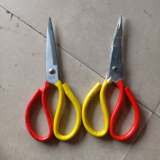 Combo 2 cây kéo lớn inox cán vàng đỏ(2 cây)