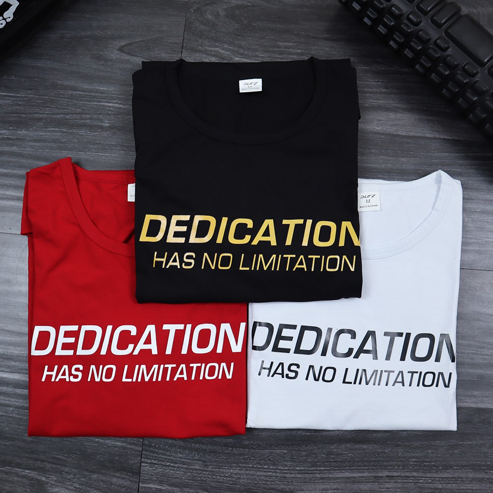 Áo ngắn tay Cotton form Fitness thể thao tập gym Dedication