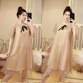 Váy bầu von chấm bi