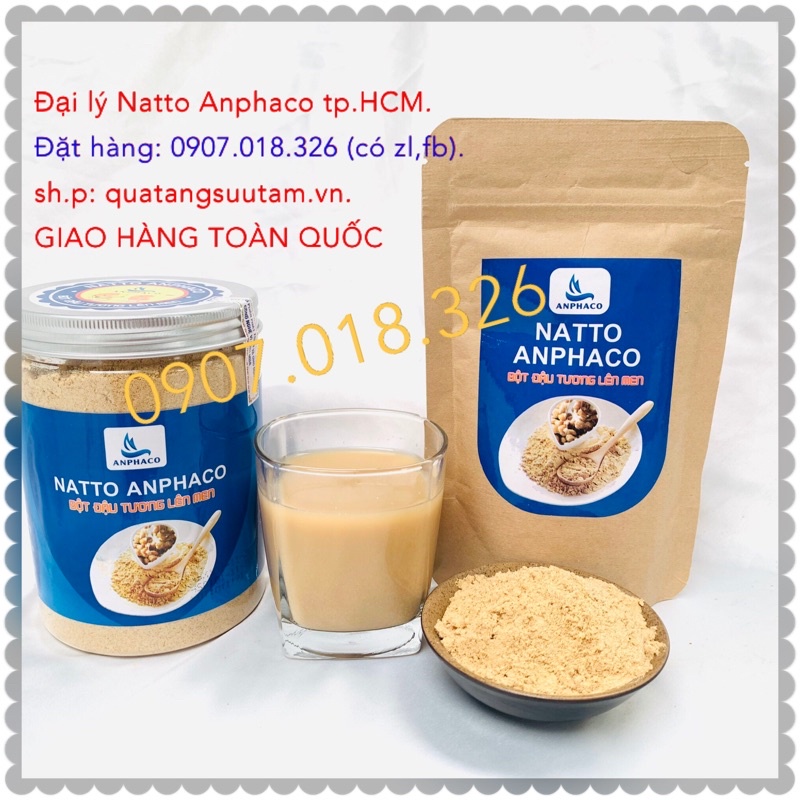 Bột Natto Anphaco - Đậu tương lên men (đậu nành hữu cơ Pamci), quatangsuutam.vn, nattou, lì xì 🧧